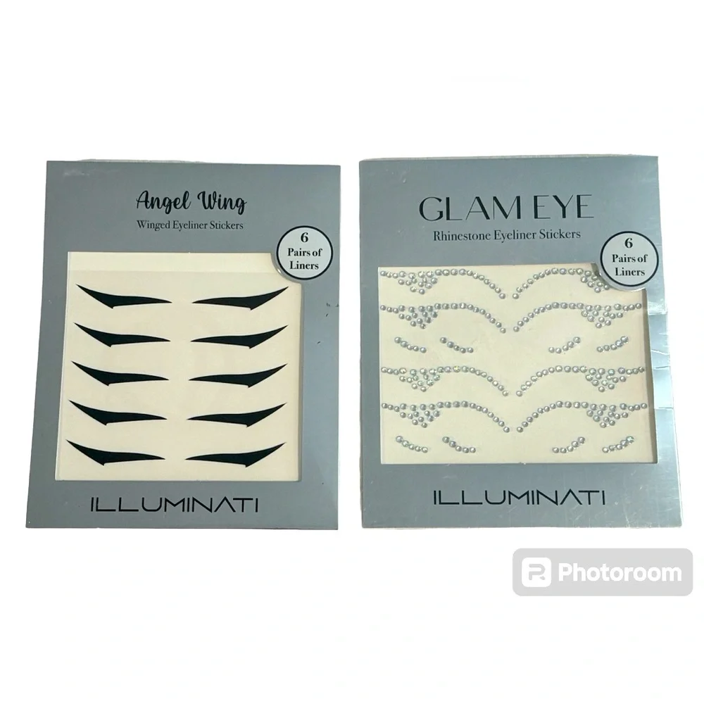 NIB Angel Wing & Glam Eye Eyeliner stickers 12 pairs